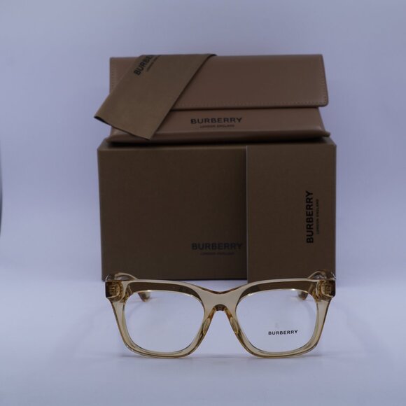 Burberry BE2407 4063 Square Eyeglasses 51mm - Transparent Brown - Picture 3 of 9